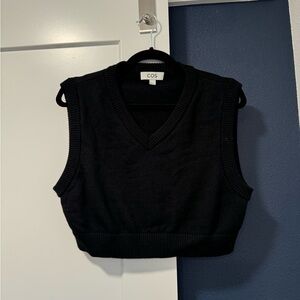 Cos black sweater vest size large